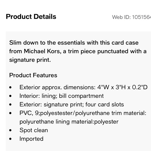 Michael Kors Set Card Holder and key chain - Picture 6 of 8